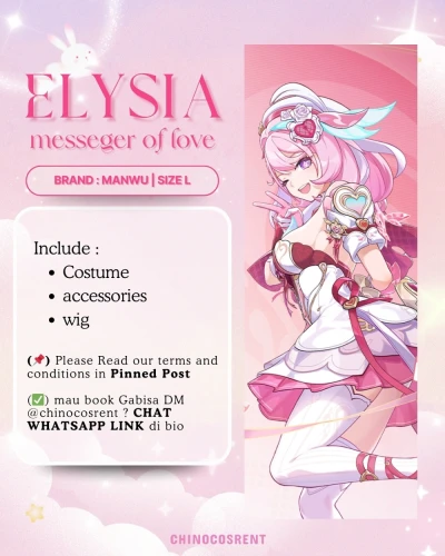 rental costume cosplay Elysia Messeger of Love