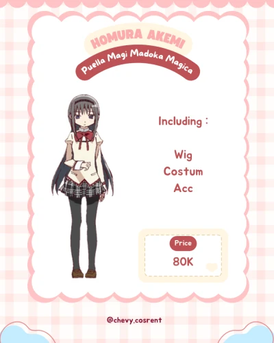 Rental Kostum Akemi Homura Seifuku Ver. — Puella Magi Madoka Magica