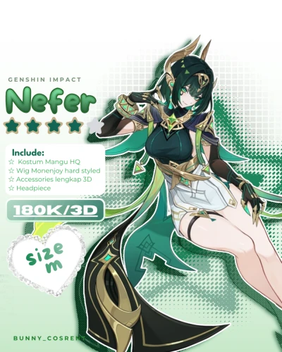 READY TO RENT ☆ Kostum Sewa Nefer — Genshin Impact