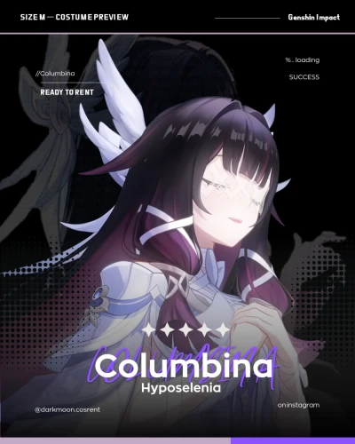 RENTAL KOSTUM COLUMBINA GENSHIN IMPACT