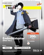 Nekocos Endministrator (Male Version Ver.) Cosplay Costume - Arknights: Endfield (Size L)