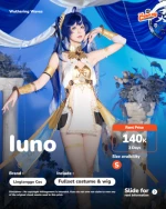 Linglongge Cos Iuno Cosplay Costume Set - Wuthering Waves (Size S)