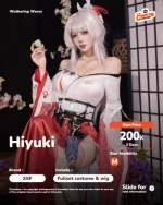 XSF Hiyuki Cosplay Costume Set - Wuthering Waves (Size M)