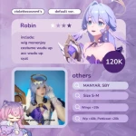 Rental Cosplay Robin HSR
